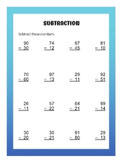 worksheet for 2 class maths